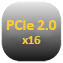 Ikona parametru interfejsu PCIe 2.0 x16 do podłączenia karty graficznej